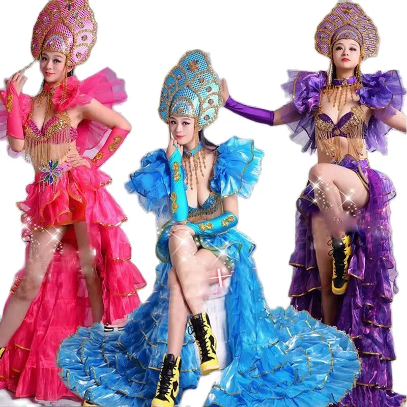 Traje de baile moderno para mujer, conjunto de sujetador y falda, ropa Sexy egipcia, traje de Halloween, ropa de actuación de escenario de Carnaval de Rio