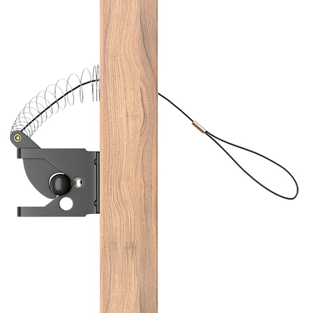 1Set Self-Locking Gate Latch Heavy Duty Spring Loaded Lock Gate Handle for Wood Metal Vinyl Fences Backyard Orchard