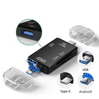 USB3.0 Card Reader 6 in 1 OTG Multifunction Type C Micro TF SD USB Card Reader Adapter Computer Laptop Tablet Phone Accessories