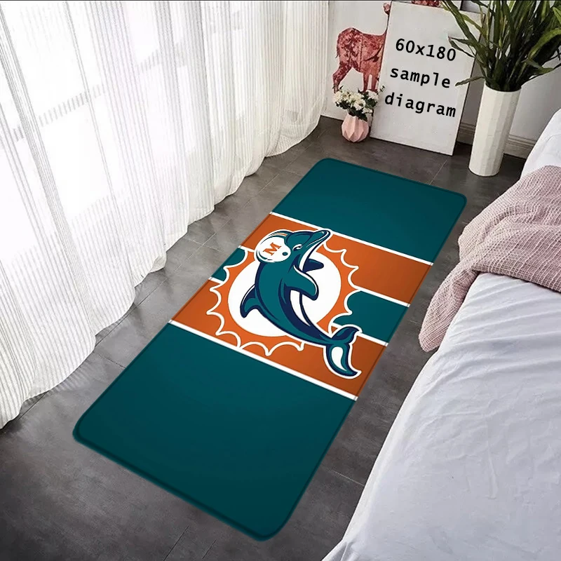 Living Room Rugs Foot Carpets Entrance Doormat Prayer Rug Floor Mats Miami Dolphins Anti Slip Kitchen Home Decor Hallway Carpet