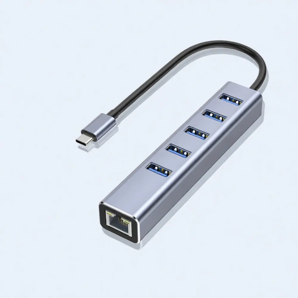 Gigabit Ethernet Adapter USB To RJ45 Lan Network Card For Laptop Desktop Pc Stable Wired Connection Fast Data Transfer