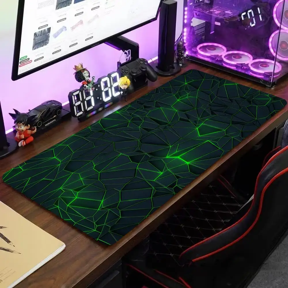 

Geometric Art Mouse Pad Large Computer Office Game Table Mat XXL Rubber Anti-slip Stitched Edge Keyboard Mats Washable Desk Pads