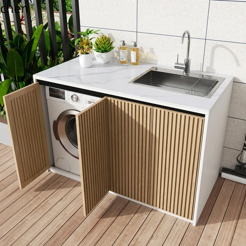 washing machine sink rock slab outdoor waterproof washbasin