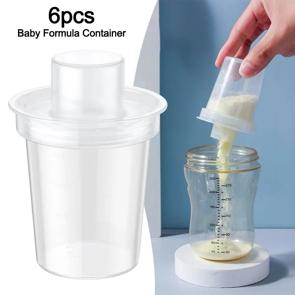 6pcs Baby Formula Container Milk Powder Dispensers Reliable Storage Box 80ml Capacity for Easy Travel Feeding