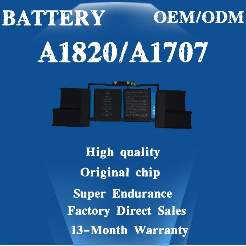 

76WH A1820 Laptop Battery For APPLE MACBOOK PRO 15" A1707 2016 2017 Year 11.4V 6667mAh