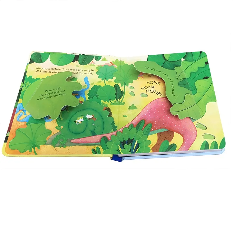 Usborne Englisch pädagogisches Bilderbuch Peep in Dinosauriern für Kinder Baby früh lesen Geschenk