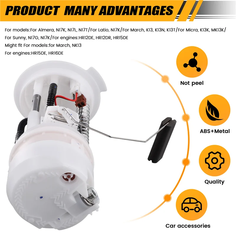 Fuel Pump Assembly 17040-3VS0A For Nissan Sunny N17 2010-2014 Micra (K13Z) Auto Parts 170403VS0A 17040-3VA1A-M53K
