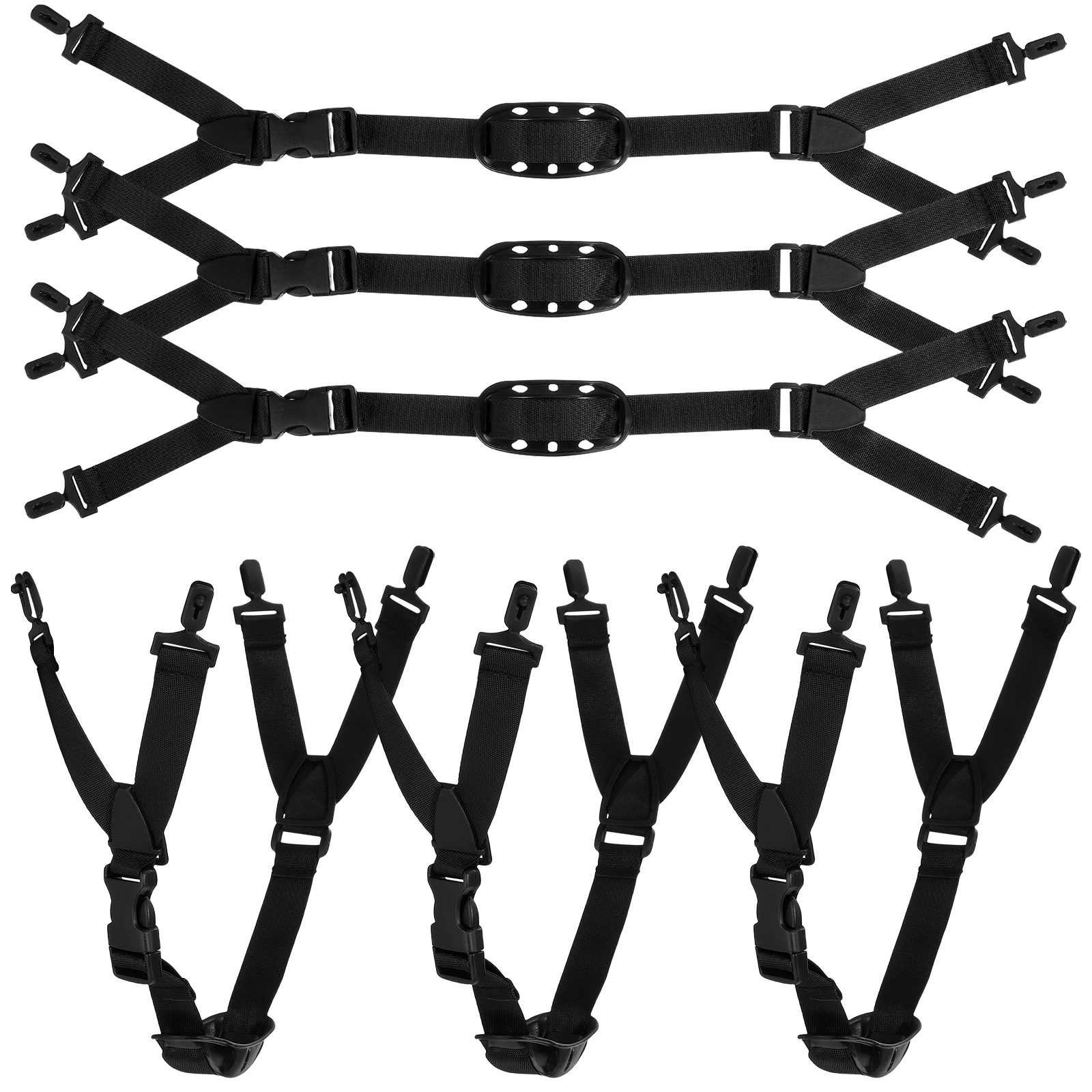 

6pcs Safety Chin Strap Adjustable Replacement for Hard Hats Durable Polyester Material Construction Site Football