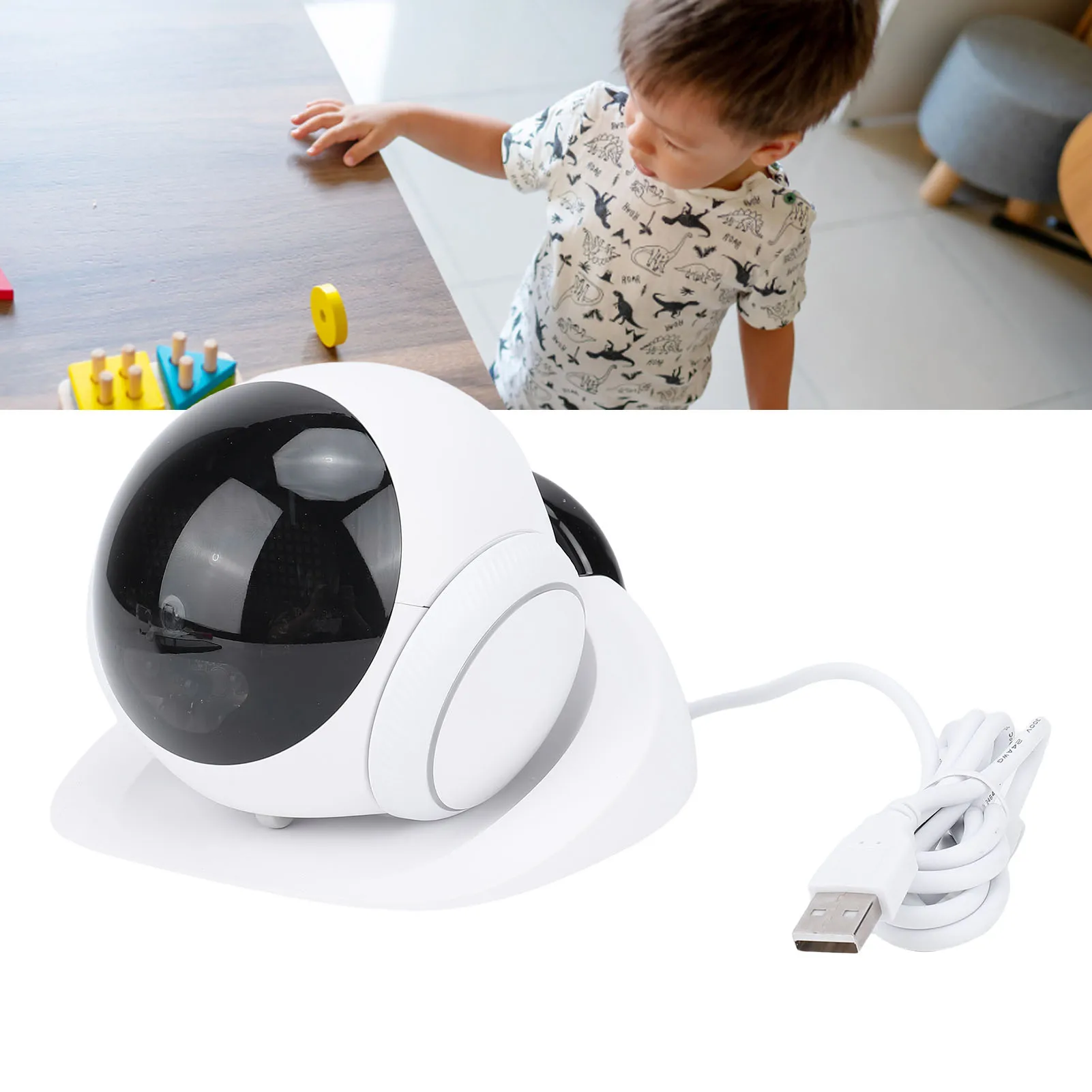 Movable Pet Camera Battery Powered 2 Way Talk Motion Detection Video Recording Indoor Cam Mobile Surveillance Robot