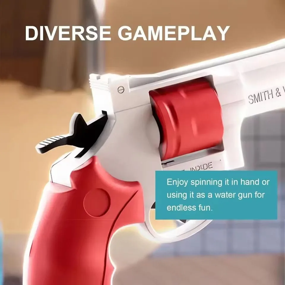 1PC été Mini Revolver pistolet à eau jouet mécanique continu pistolet à eau jouets garçons filles en plein air plage WaterToys enfants cadeau de vacances