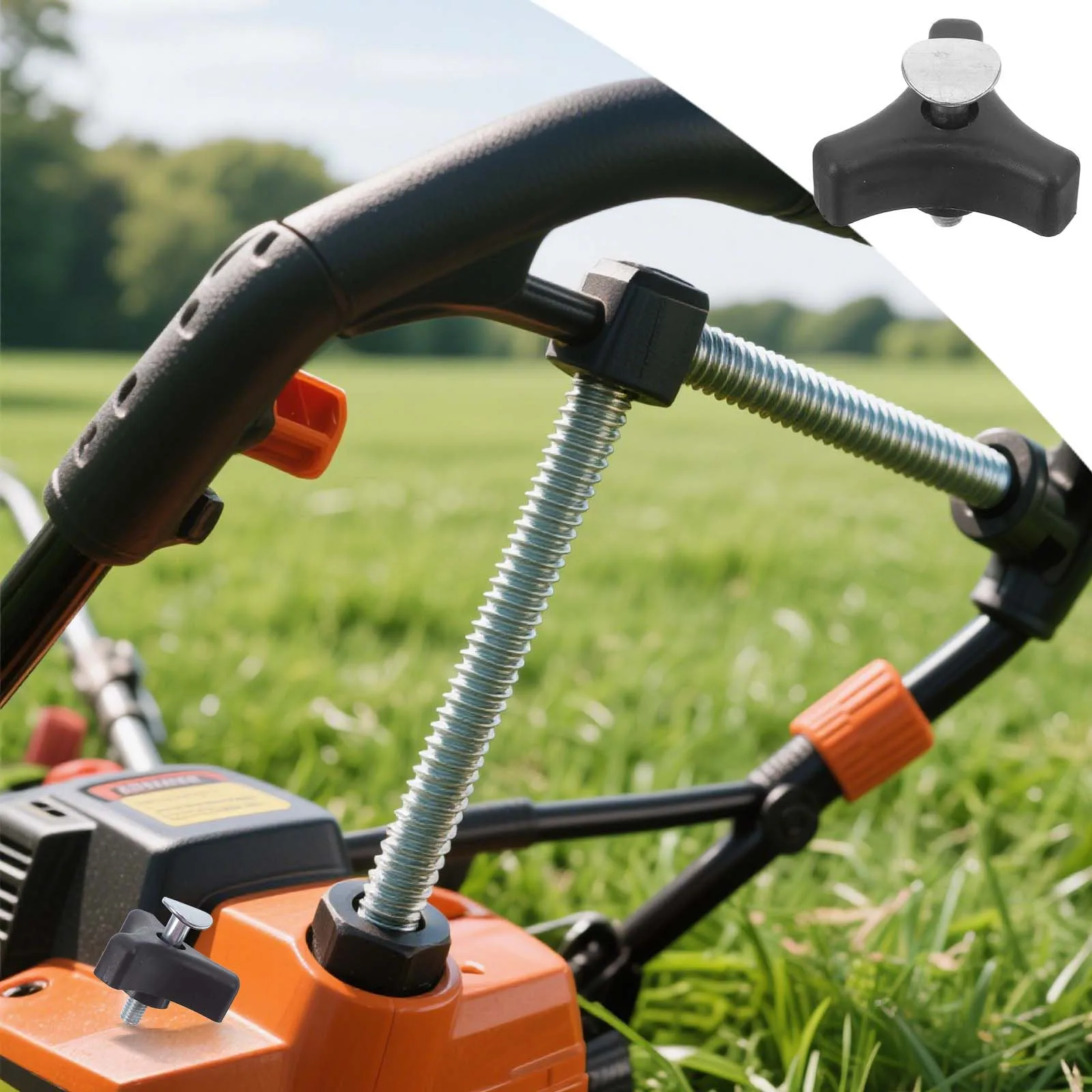 3pcs Triangle Handle Plastic Grip For Lawn Mower Trimmer Replacement Universal Tool Fastening Bolt Comfortable Secure