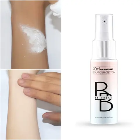 페이스 바디 BB 크림 스프레이, 통기성 컨실러, 피부 톤 브라이트닝 파운데이션, 화이트닝 모이스처라이징, 리프레싱, 메이크업 뷰티, 20ml