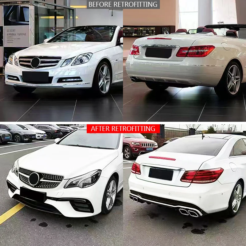 Classic Car Restomod Body Kits2011-2013 W207 Coupe Body Kit Upgrade 2014-2016  New Front Bumper Headlights Rear Bumper Tailli