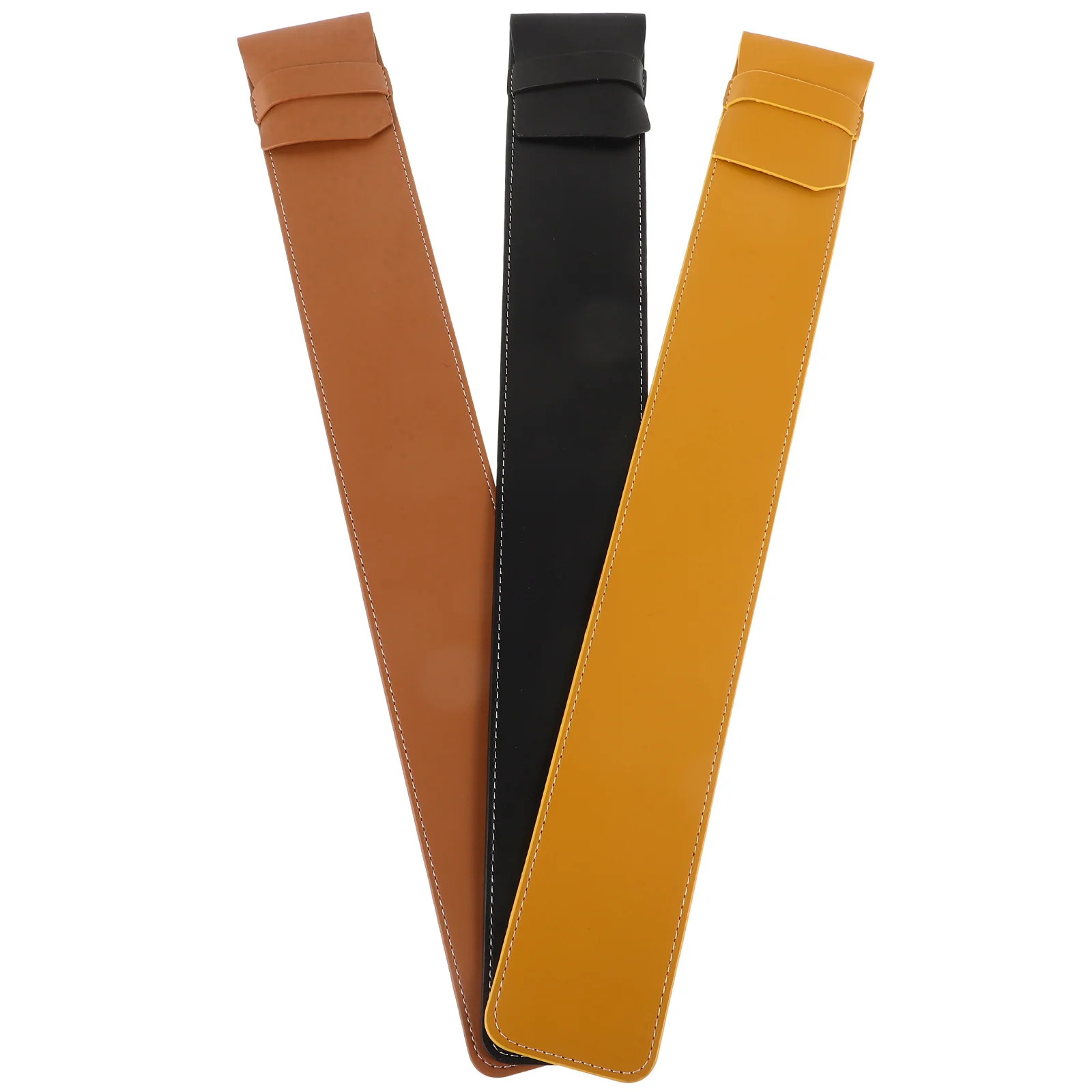 

3Pcs PU Drumstick Bag Dual Stick Holder Portable Storage Cases Drum Stick Cover for Drummers Yellow Brown Black