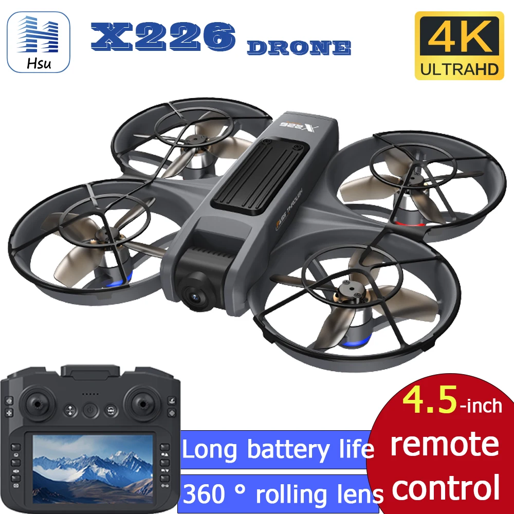 

X226 Drone 4K Professional HD Dual Cameras 5G WIFI Brushless Obstacle Avoidance Large Screen FPV Dron RC Foldable Quadcopter Toy
