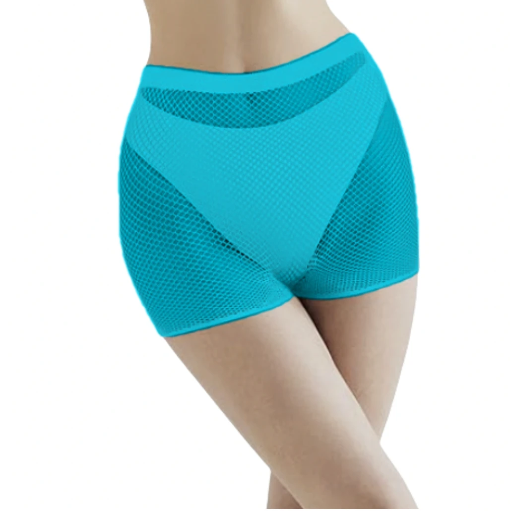 

Colorful Short Tights Breathable Transparent Women Underwear Fishnet Biker Small Mesh Short Pantyhose
