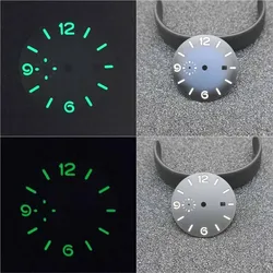 Replacement 36.2MM Watch Dial Single Calendar Green Luminous Dial for ST2555 Quartz Movement Watches Modification Parts