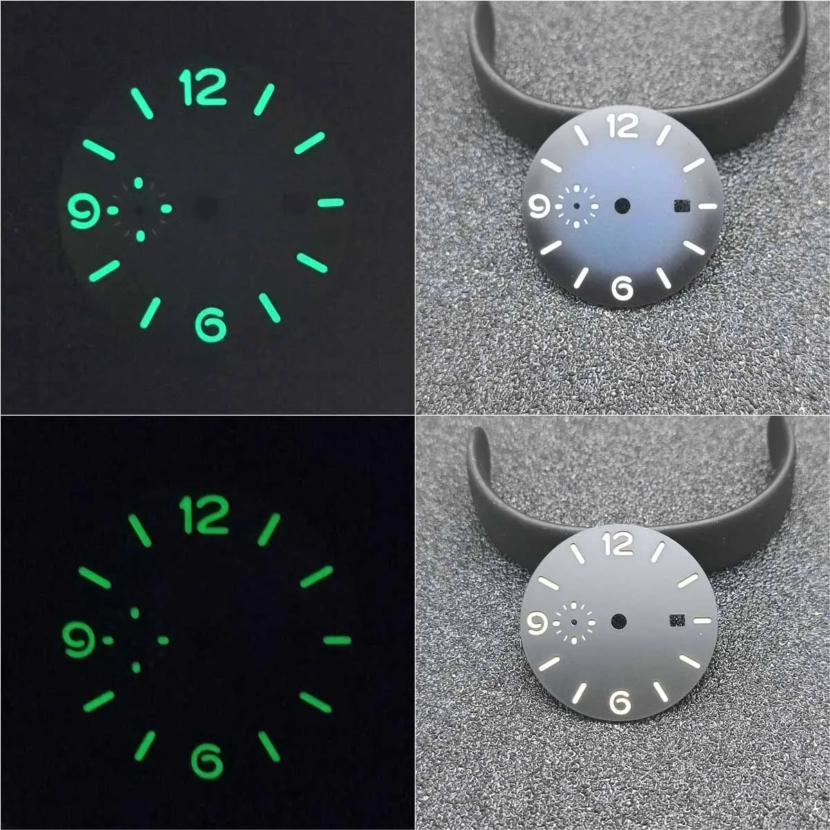 Wymiana 36.2MM zegarek Dial pojedynczy kalendarz zielony świecąca tarcza dla ST2555 zegarki kwarcowe części modyfikacyjne