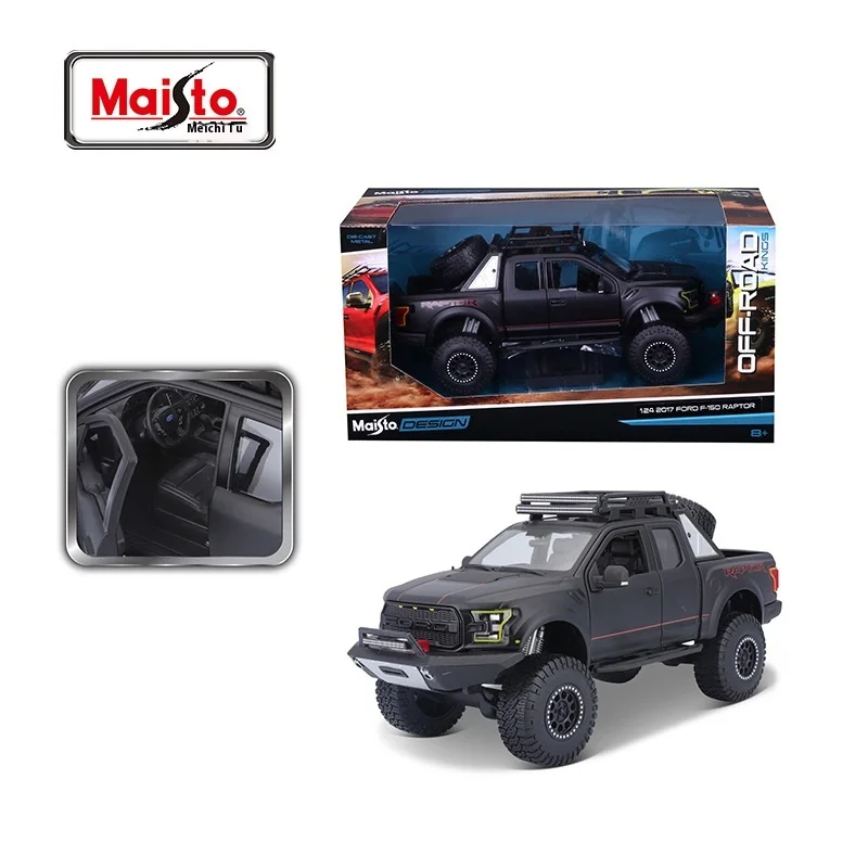 Модель автомобиля Ford pickup jeep off-road maisto 1:24, модель из сплава, модель автомобиля с тремя дверями, металлические украшения, подарок, пикап Ford jeep off-r