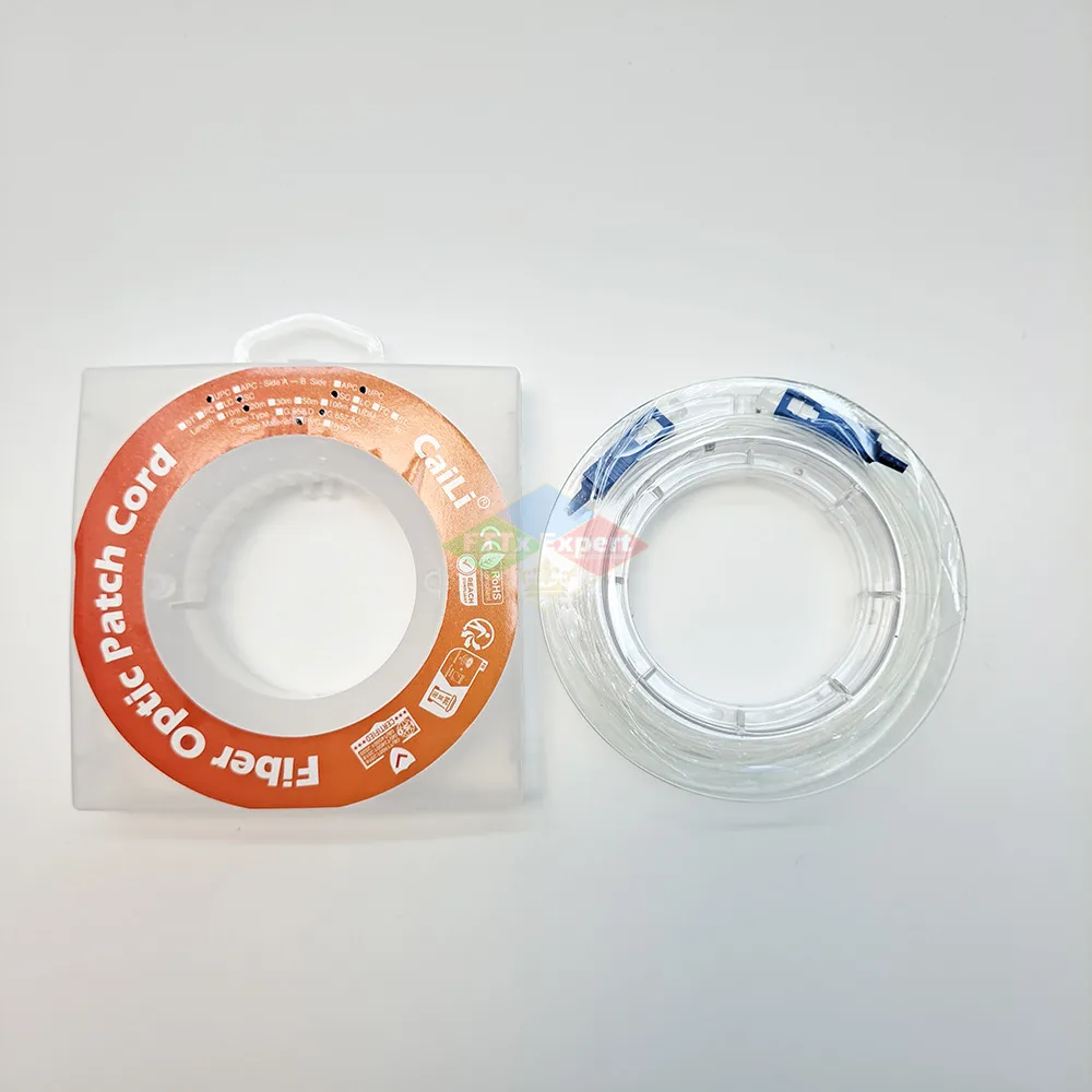 10-100 متر داخلي كابل الألياف البصرية الشفاف SC UPC غير مرئية G657A2 المفردة الألياف البلوز خط تمديد المنزلية