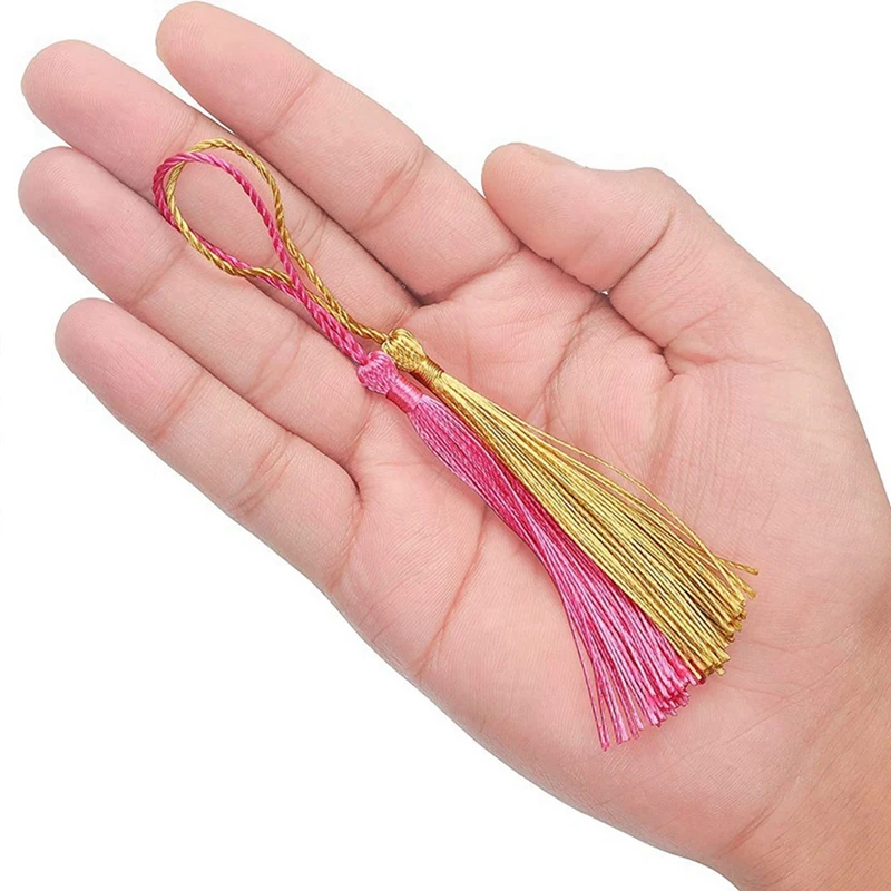 300Pcs/Lot Tassel Silk Fringe Silky Floss Bookmark Tassels Mini Tassels For DIY Craft Jewelry Making Bookmarks