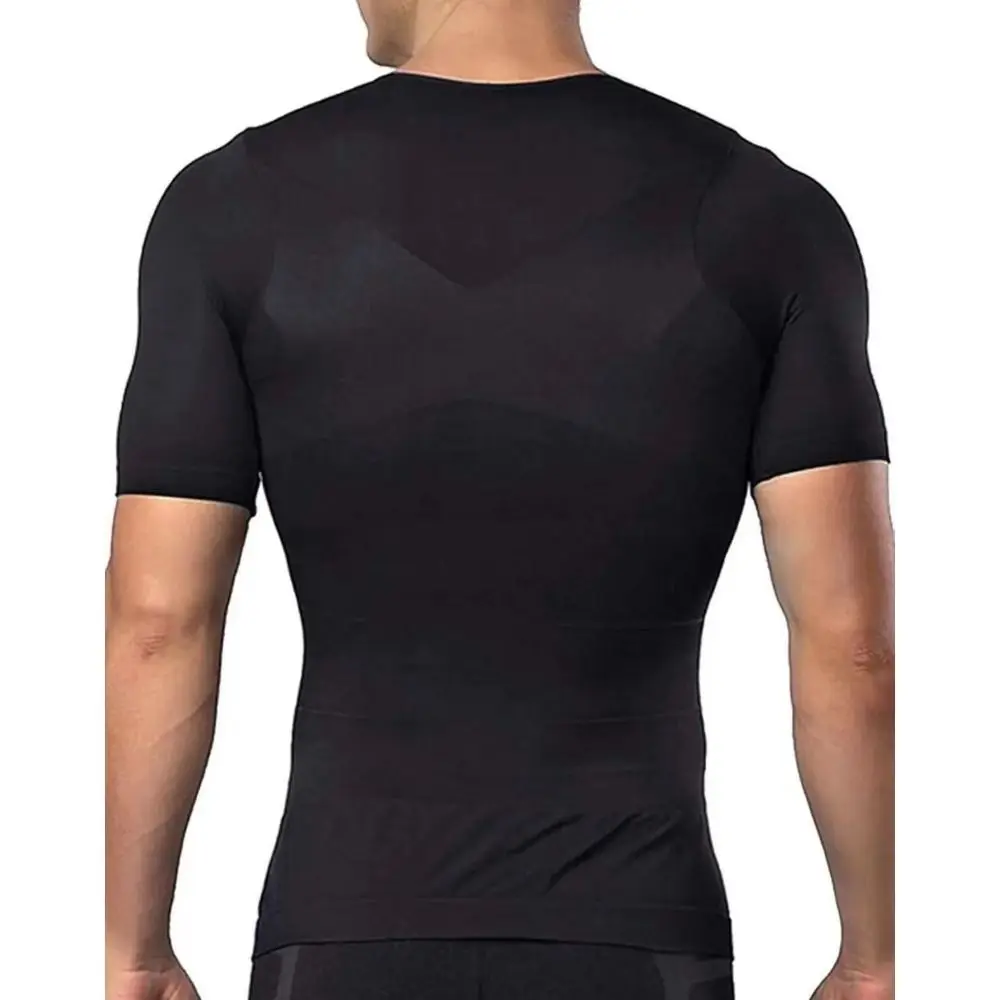 Elástico barriga contração corpo shaper masculino fino controle de barriga roupa interior masculina lingerie undershirts emagrecimento shapewear m