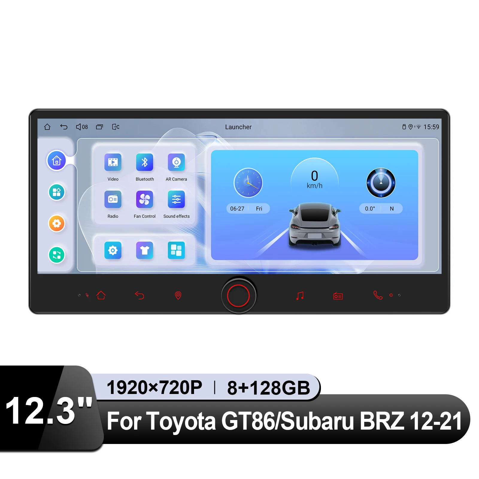 راديو ستيريو للسيارة من JOYING مقاس 12.3 بوصة لسيارة Toyota GT86/Subaru BRZ 2012-2021 ملاحة GPS مع شاشة مقسمة CarPlay/LHD/RHD متوافقة #5