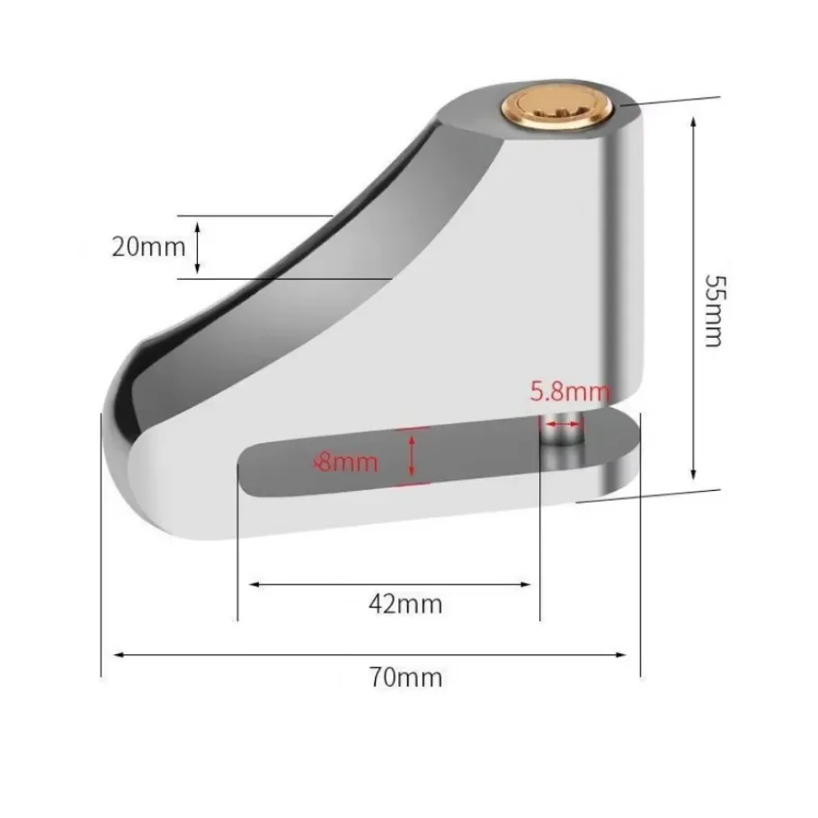 Противоугонный тормозной диск для мотоцикла, замок для защиты от кражи мотоцикла, тормозной замок, противоугонный мотоцикл, портативный замок без ключа, 1 шт.
