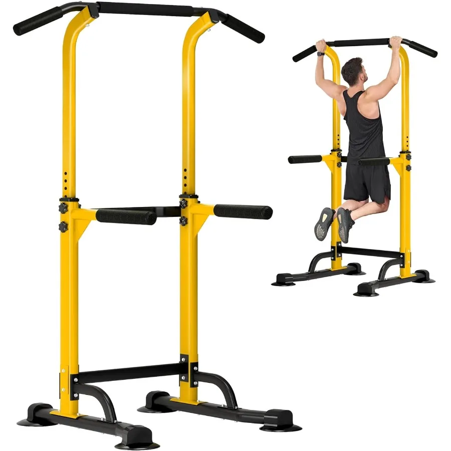 Power Tower Pull Up Dip Station Equipo de ejercicios multifunción para entrenamiento de fuerza Soporte de inmersión de altura ajustable para gimnasio en casa