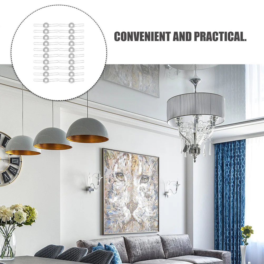 30 قطعة الربيع للأضواء عاكس الضوء المثبتات المعادن تحديد مقاطع ضوء السقف تصاعد المشابك قلادة ضوء الظل دعم كليب #6