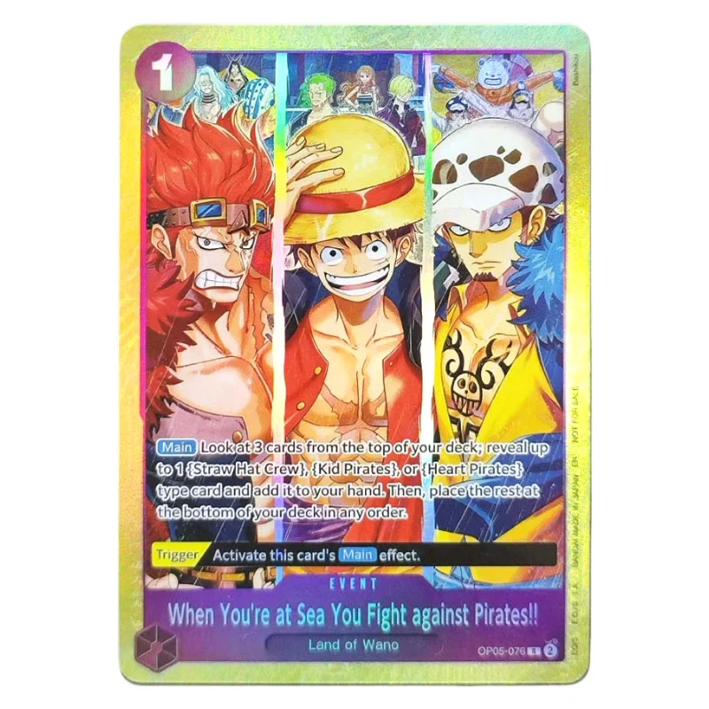 

DIY One Piece CARD Game TCG OP05-076 Rare When You're at Sea You Fight against Pirates!! OPCG Anime Cards