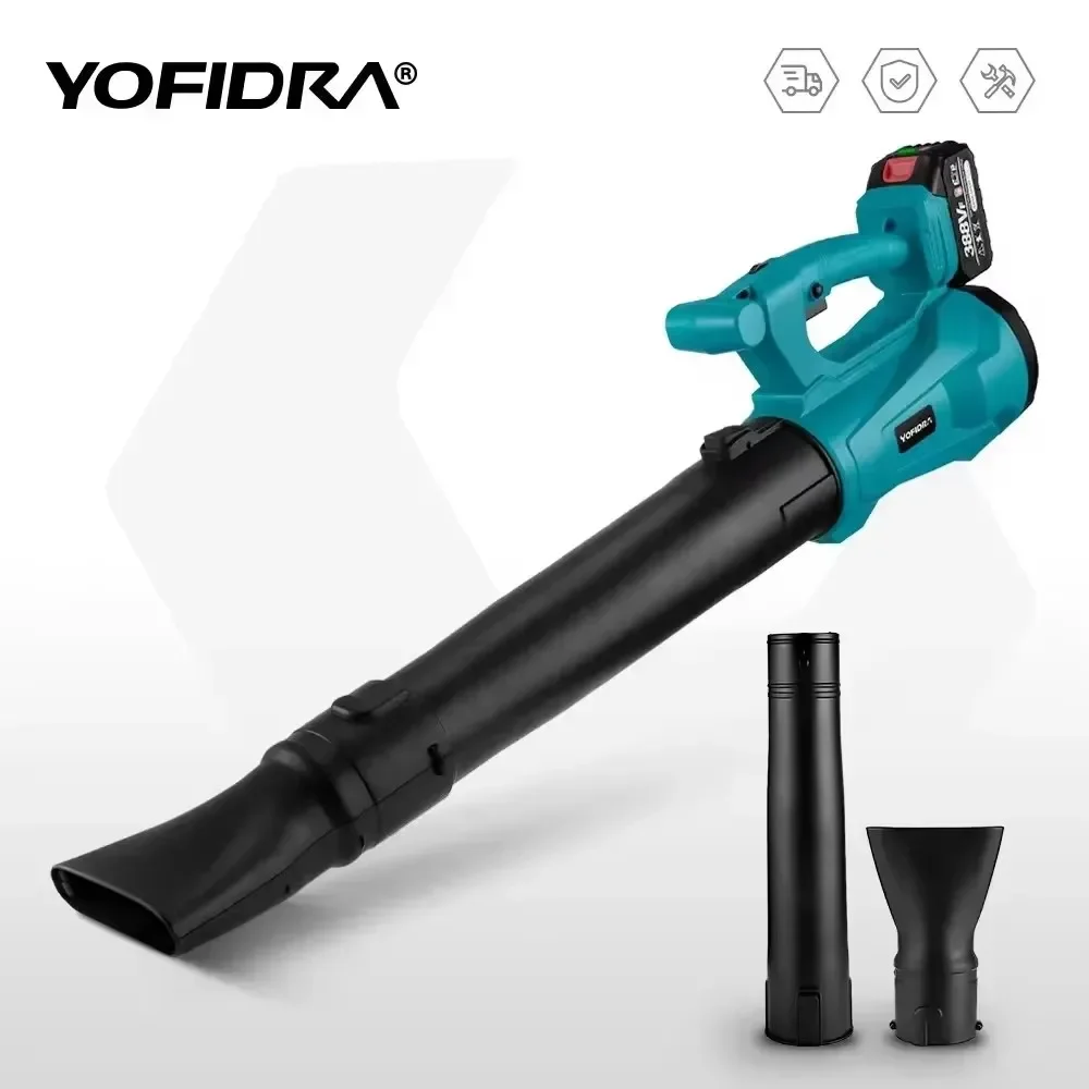 Yofidra 2000W Electric Blower 6 Gears Adjustable Cordless Leaf Blower Clean Fallen Leaves Dust Snow Tool For Makita 18V Battery