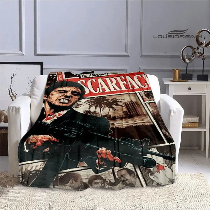 

Classic movie scarface blanket Flange Warm blanket soft and comfortable blanket home travel blanket bed linings birthday gift