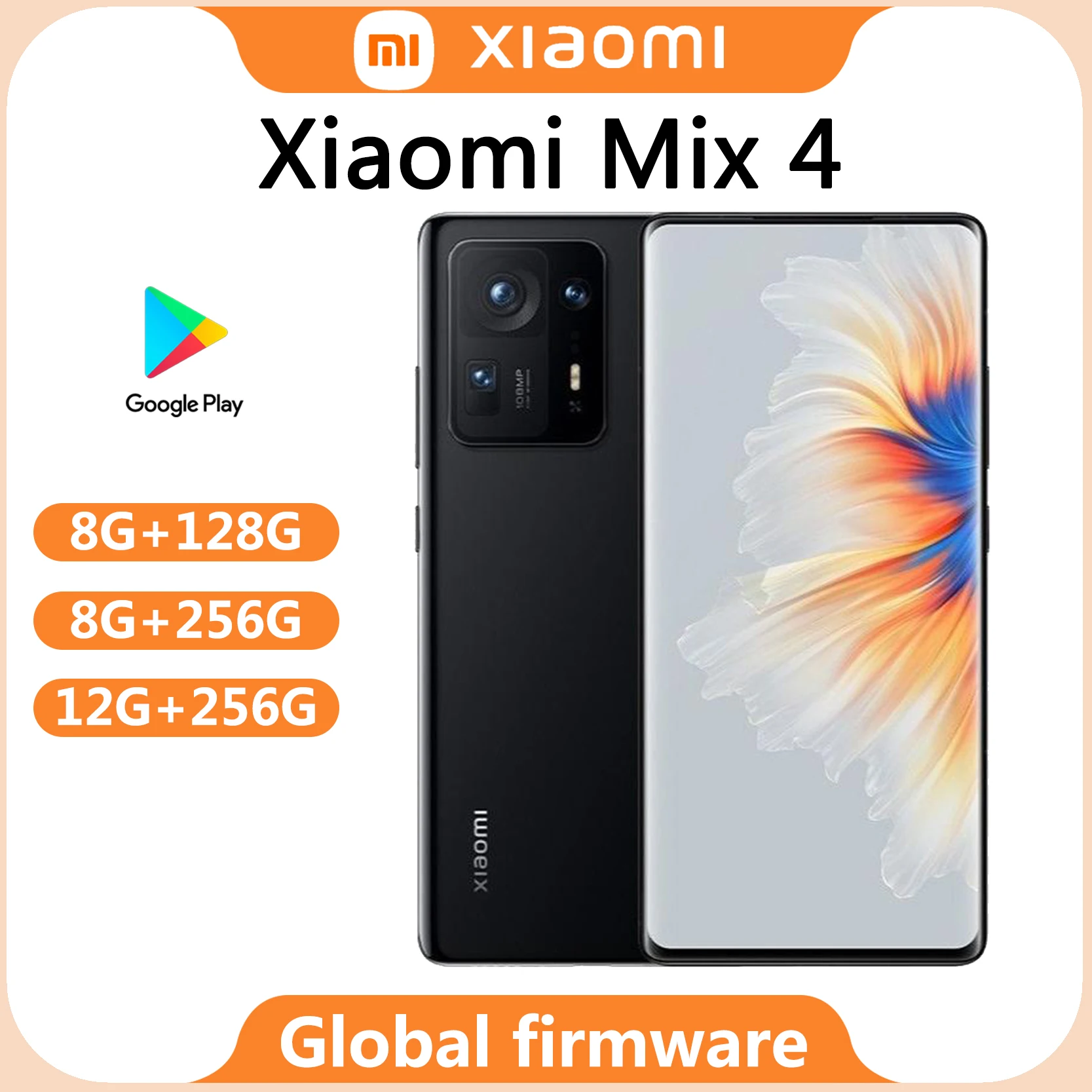 Smartphone Xiaomi MIX 4 5G zoom Firmware global 12g 256g 120w Qualcomm Snapdragon 888Plus teléfono usado