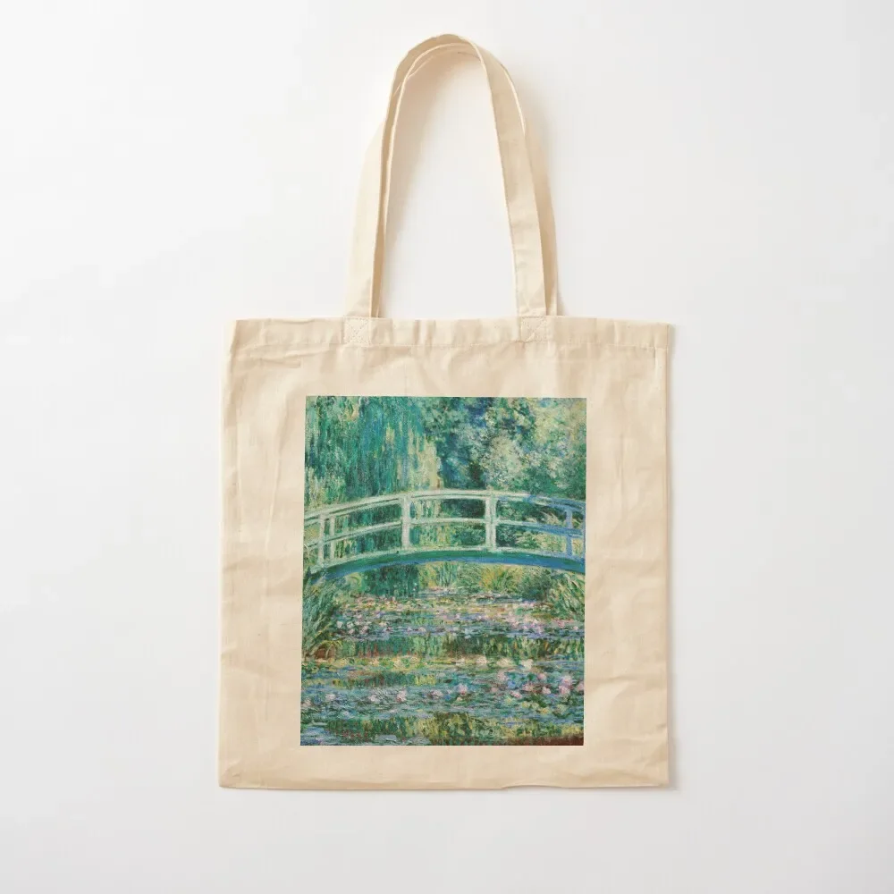 

1899-Claude Monet-Water Lilies and Japanese Bridge Tote Bag tote bag women Cloth bags canvas tote Bag