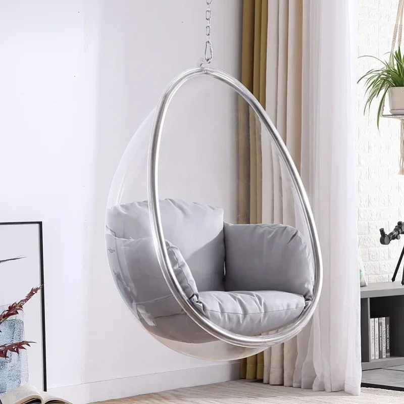 

Бесшумное креативное подвесное кресло, балконное кресло-пузырь, домашнее кресло для отдыха на открытом воздухе, скандинавское кресло-качалка, подвесная корзина