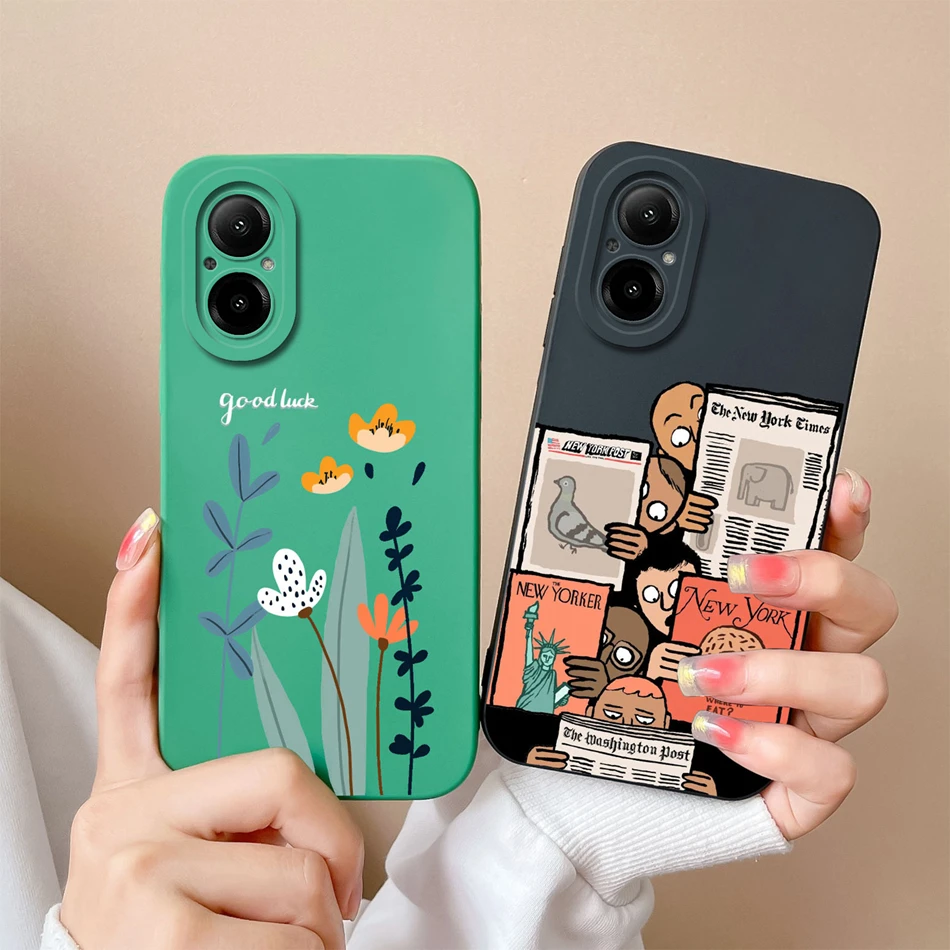 Phone Case For Realme C67 Multiple Patterns Soft Liquid Silicone Full Protection Anti Choc Cover For Realme C 67 Fundas Coque