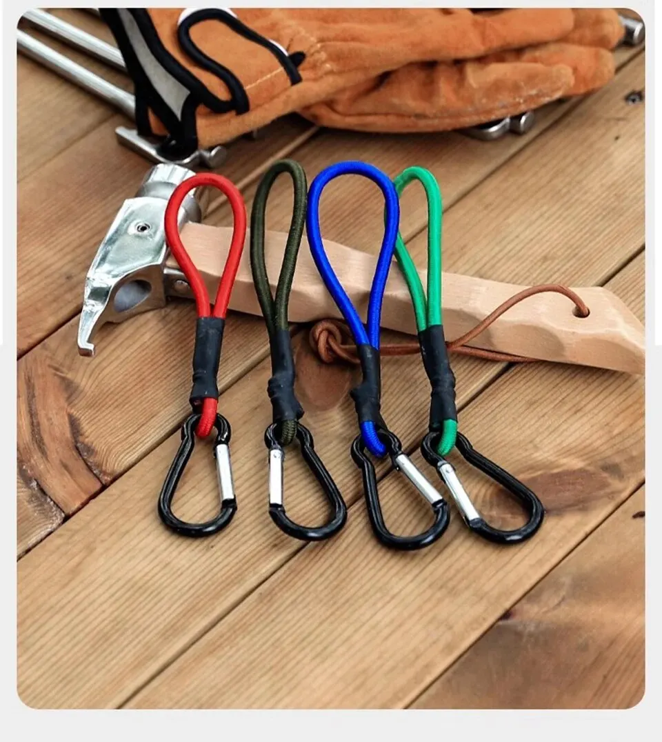 1-teiliges Zelt, elastisches Seil, Kordelhaken, Fixierung, elastisches Stretch-Seil, Outdoor-Werkzeug, Baldachin, Plane, Befestigungsschnüre, Schnur mit Karabiner – Detail 3
