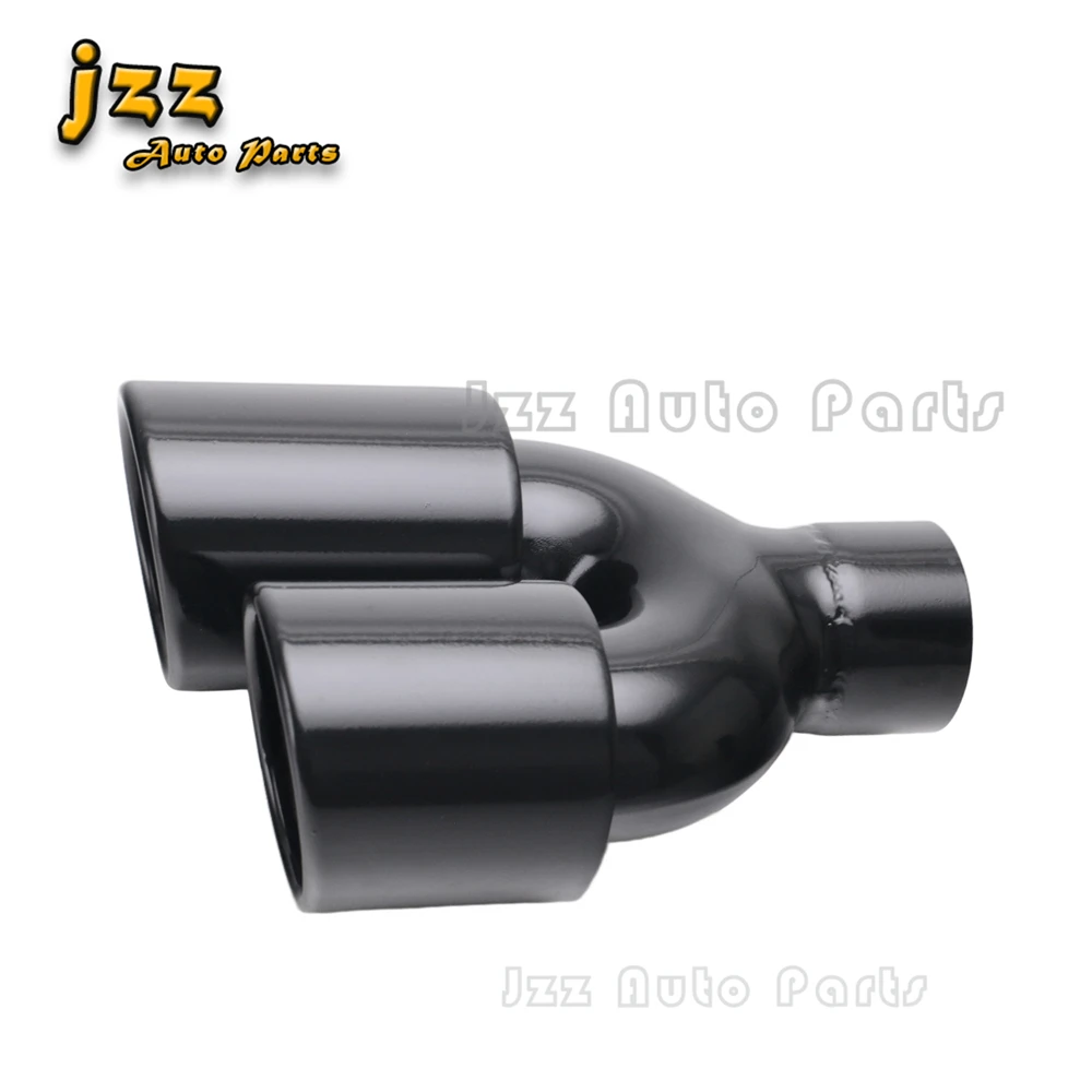 

1PCS Universal Rear Muffler Tail Pipe 63mm Inlet Diameter OD 89mm Stainless Steel black Double Car Exhaust Tip