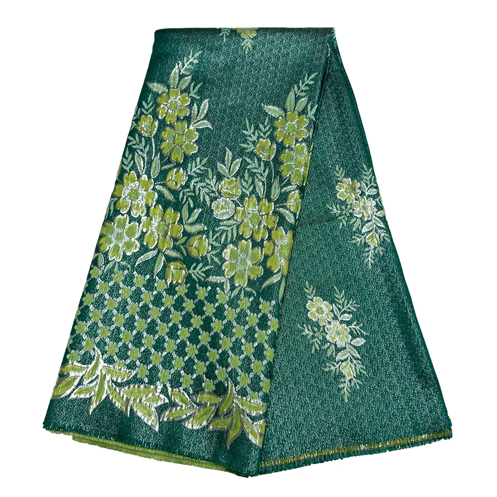 

New Arrival Brocade Jacquard Lace Fabrics High Quality French Gilded Lace Material For Evening Party Dresses Fashion Brocade