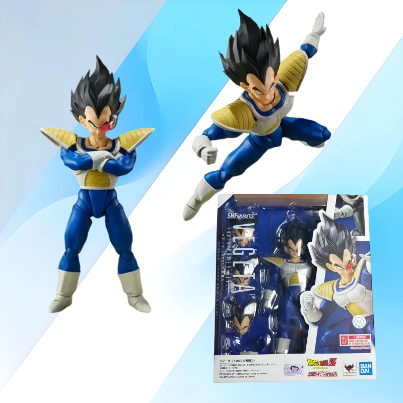 

In Stock Bandai Original S.H.Figuarts SHF Dragon Ball VEGETA 24000 POWER LEVEL Action Figure Model Toys