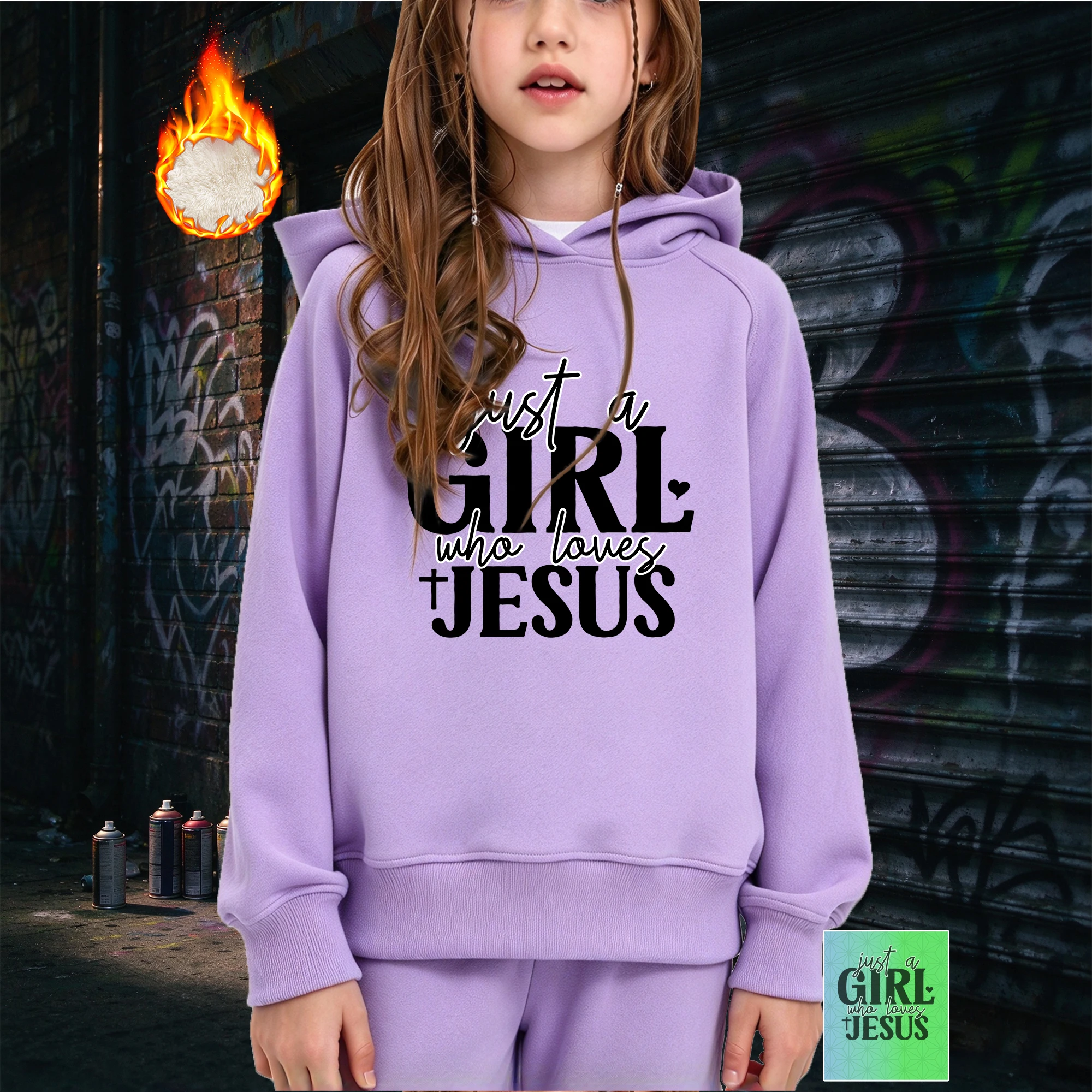 Girls Hoodies Sweatshirts Fleece Retro Just A Who Loves Slogan Printed Valentine Day Children Clothing Fall Winter Casual Gift