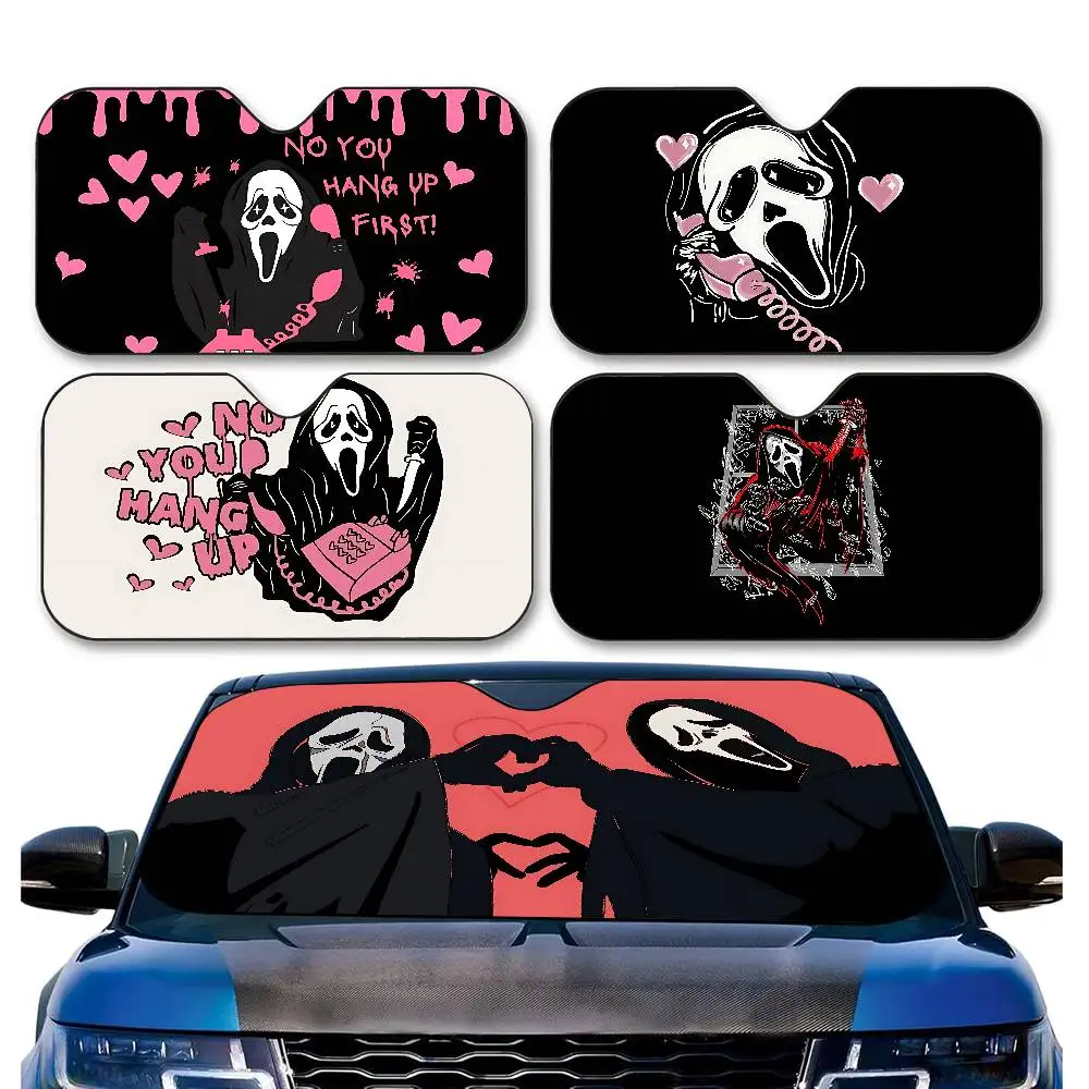 

S-SCREAMS Horror Movie Sunshades Reflector Anti UV Protector Custom Car Sunshade Auto Sunshade Universal Sun Shade Summer 2025