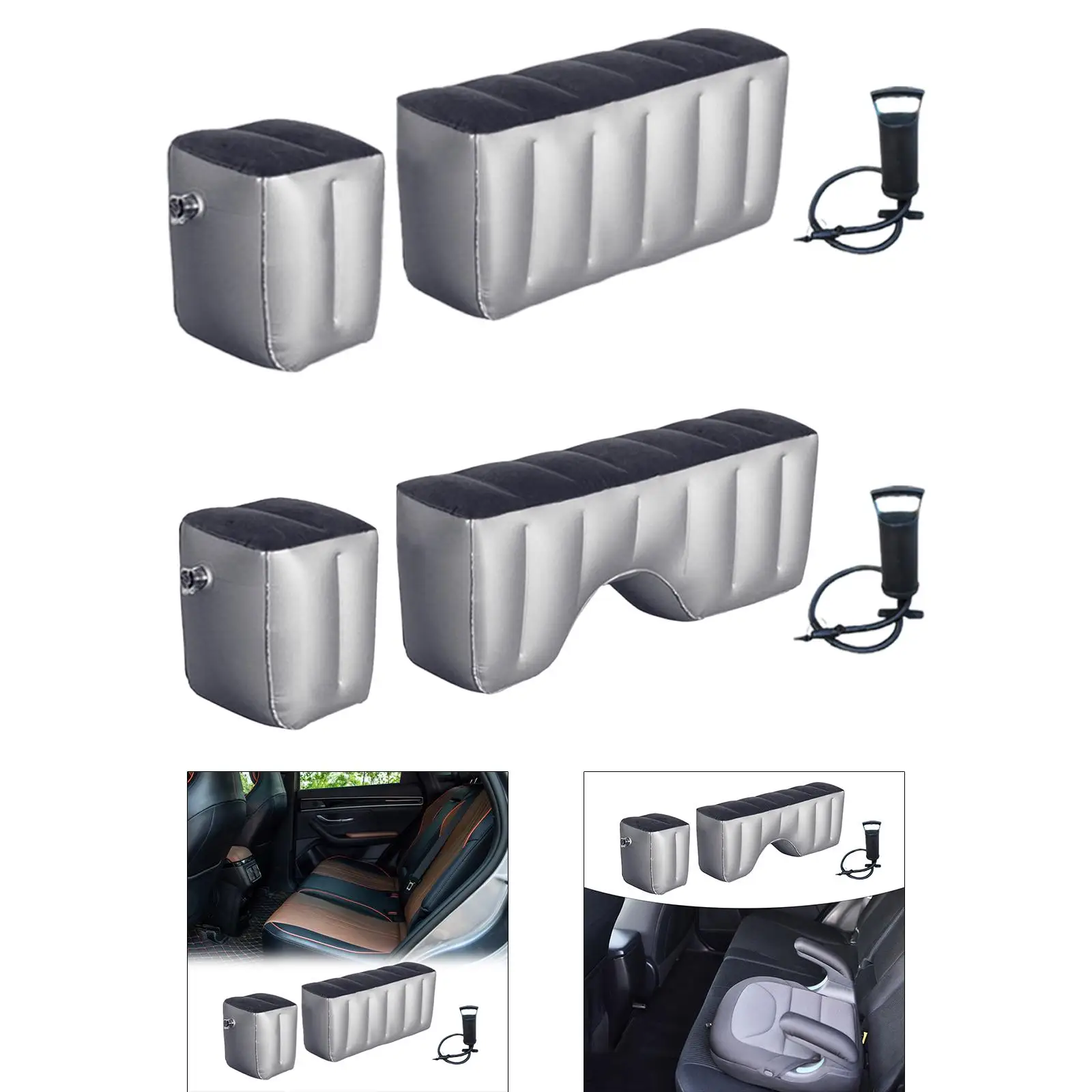 

2x автомобильный дорожный надувной матрас, подушечки для заднего сиденья для сна