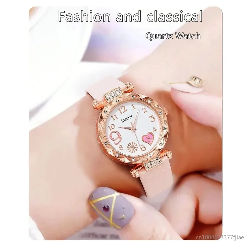 Luxury Fashion Women Watch Multi-color PU Leather Strap Ladies Quartz Wristwatch Alloy Bracelet for Ladies Gift Relógio Feminino