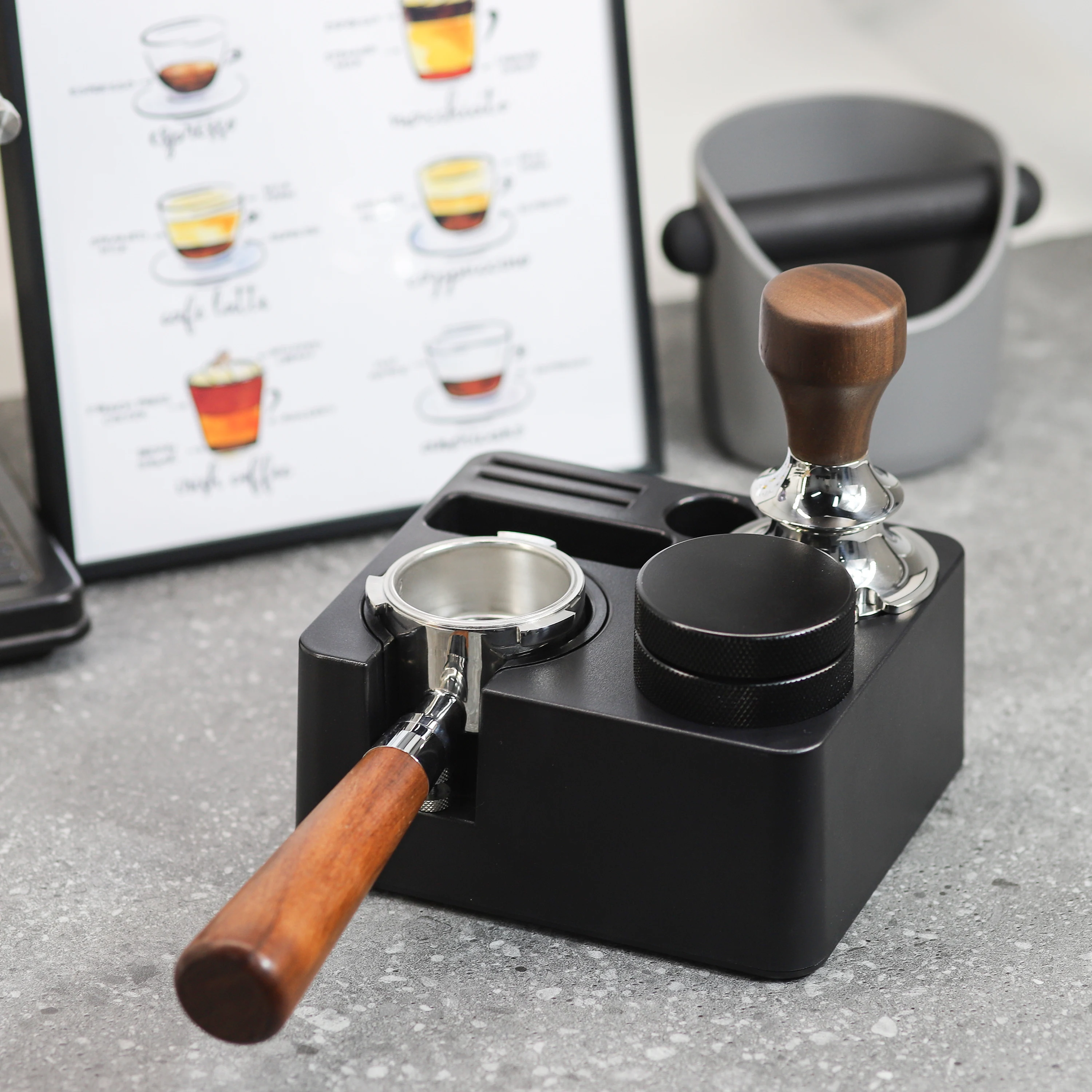 Coffee Portafialter Holder Tamping Station Organizer Stand Support Base Delonghi Breville For Espresso Accessories Barista