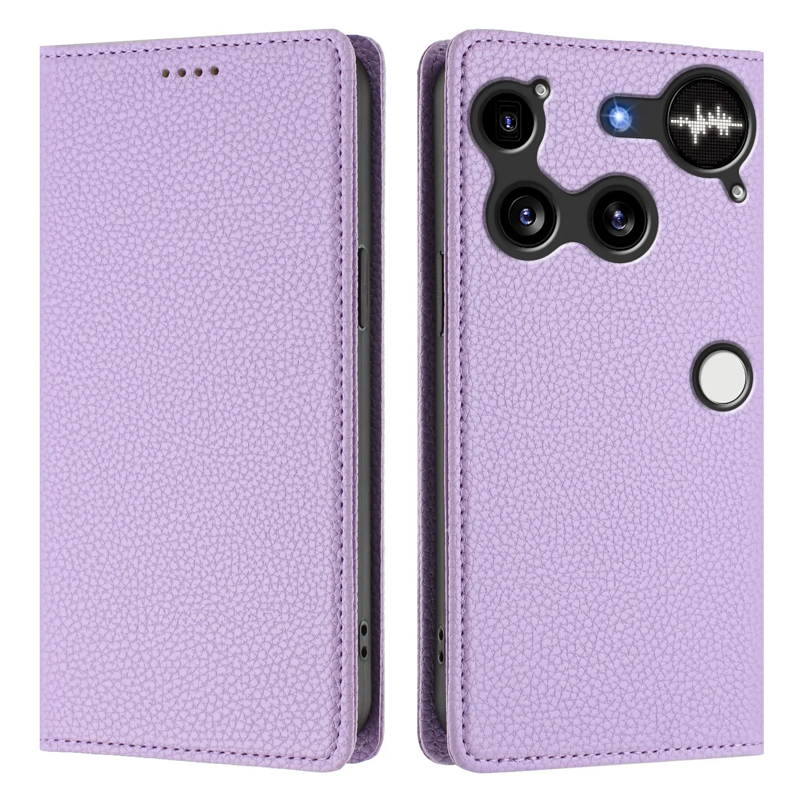 

For Nothing Phone (3) 5G Wallet Case RFID Blocking Litchi Texture Leather Mobile Cover - Light Purple