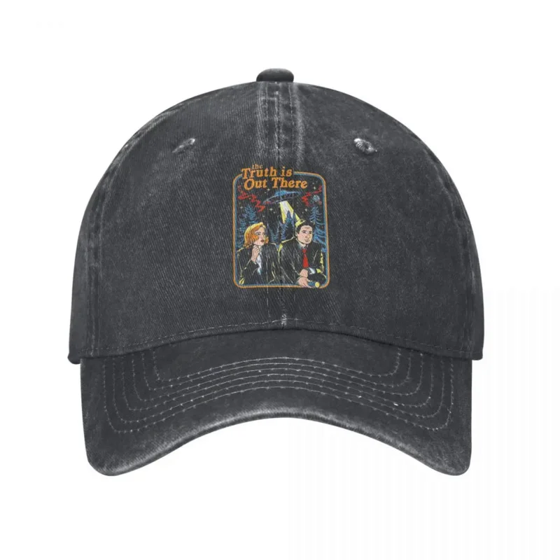 The X Files The Truth Is Out There Men Women Baseball Cap Cartoon Distressed Denim Hats Cap Vintage Summer Soft Snapback Cap