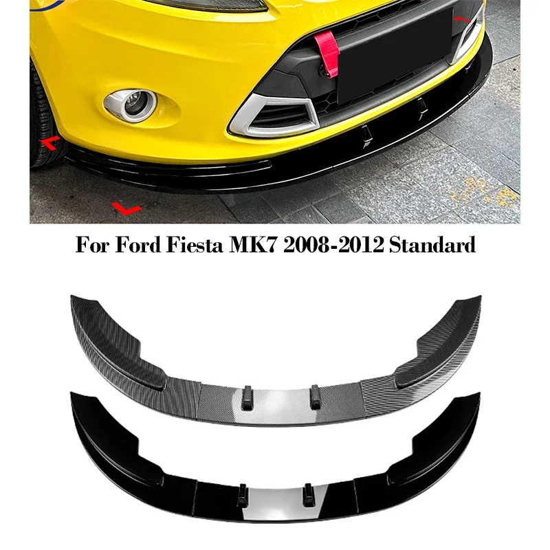 

ABS передний бампер, спойлер для Ford Fiesta MK7 2008 2009 2010 2011 2012, стандартный диффузор, сплиттер, автозапчасти, аксессуары