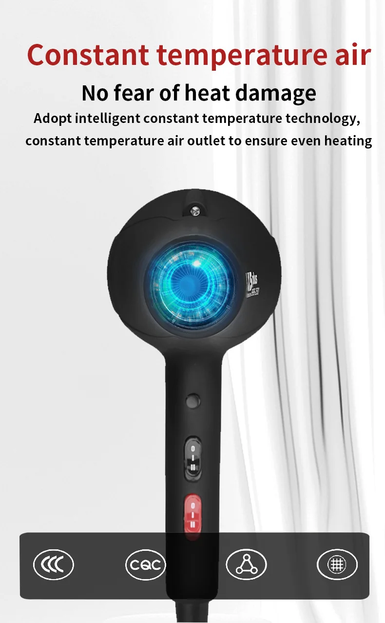 Neuer professioneller Haartrockner für Friseursalons, 2400W, hohe Leistung, starke Windgeschwindigkeit, Trocknung für zu Hause, empfohlener Haartrockner, EU/US-Stecker – Detail 9